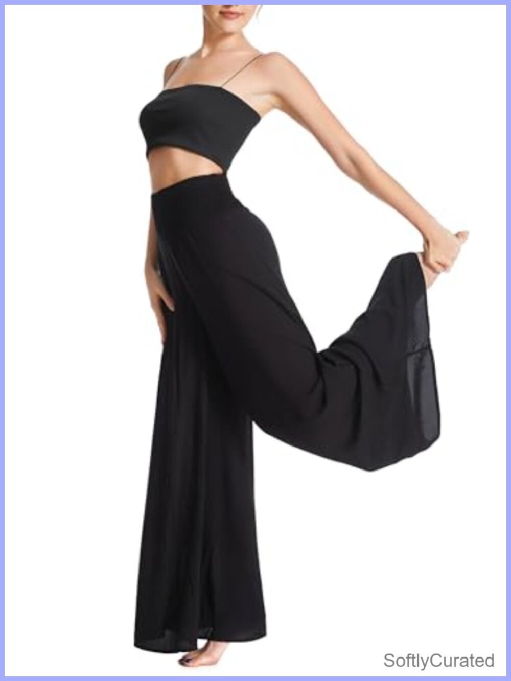 Smocked Waist Palazzo Pants Rayon Wide Leg Pull On Casual Solid